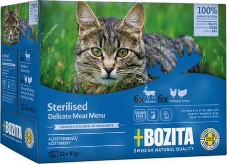 Bozita S Multibox 12x85g Köttmeny i sås  Ren kykling/kalkon  /1.02 kg